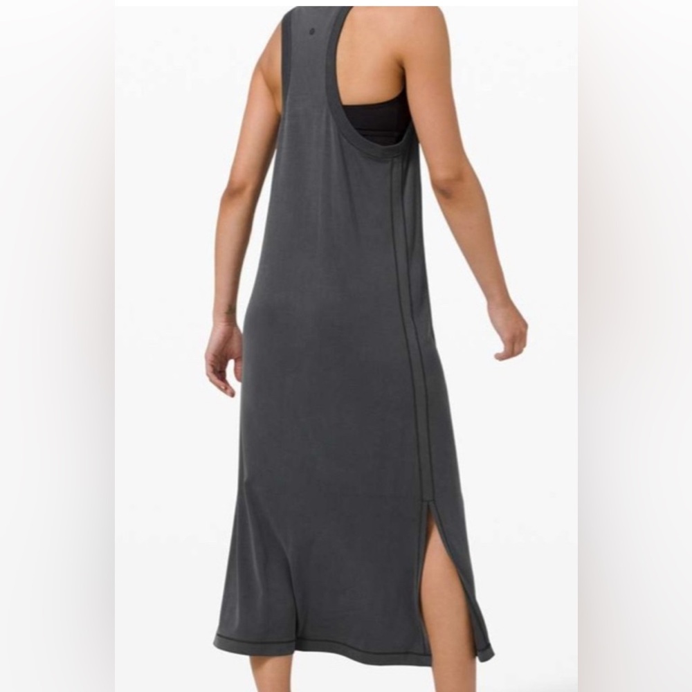 Lululemon Ease of It All Midi Dress in Graphite Grey Size 10